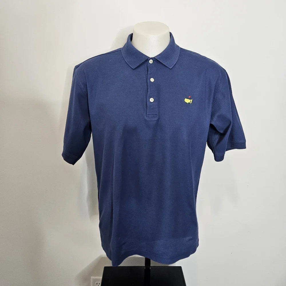 Masters Augusta National Golf Shop Polo Shirt L 60s 2-Ply Mercerized Size L Blue